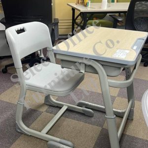 NSDC062 可調較高度塑膠邊學生檯連升降學生椅