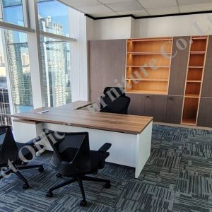 NBT030 訂造L形枱面厚寫字台